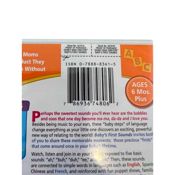 Disney Baby Einstein Babys First Sounds DVD Ages 6 Mos. Plus Pre-Owned - Picture 3 of 4